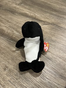 Ty Beanie Babies Waves the Orca Whale Plush Toys - 4084