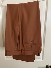 Gucci Men's 1980s Trouser Light Brown Tapered Leg  Pleated 38X31 US (52 IT)