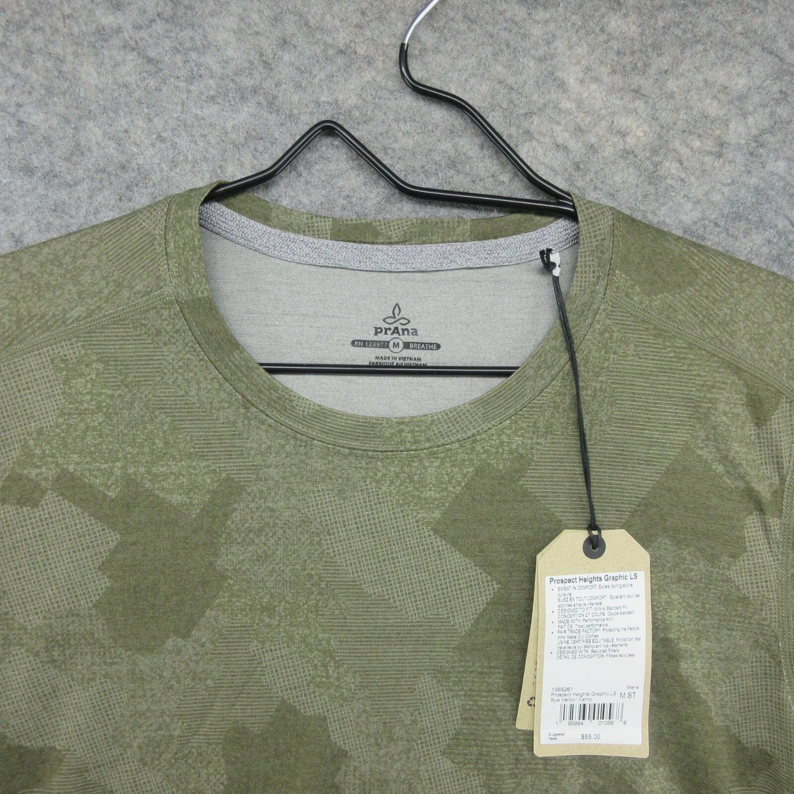 prana prospect heights graphic camo performance breathe shirt