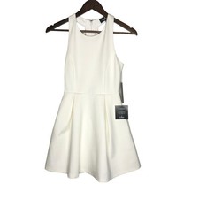Lulus NWT White Cutout and About Skater Sleeveless Mini Dress Size XS