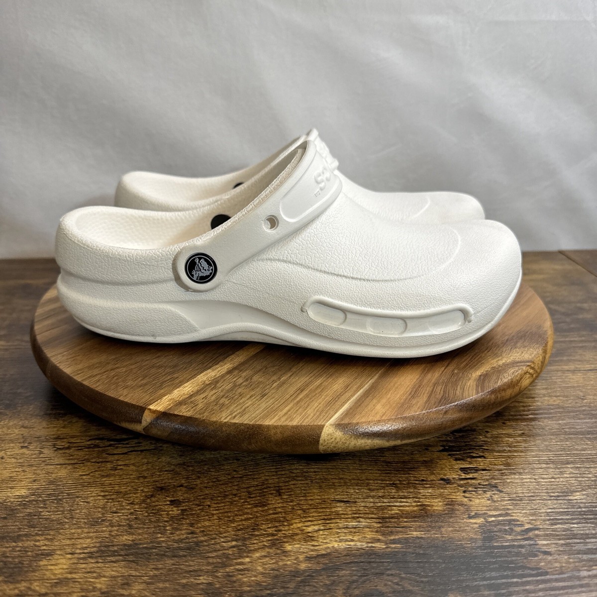 Crocs Lock Slip Resistant Tread White Mens Size 5 woman 7 Crocs Mercy Work Shoes Womens Size 12 White Slip Resistant  main image 4