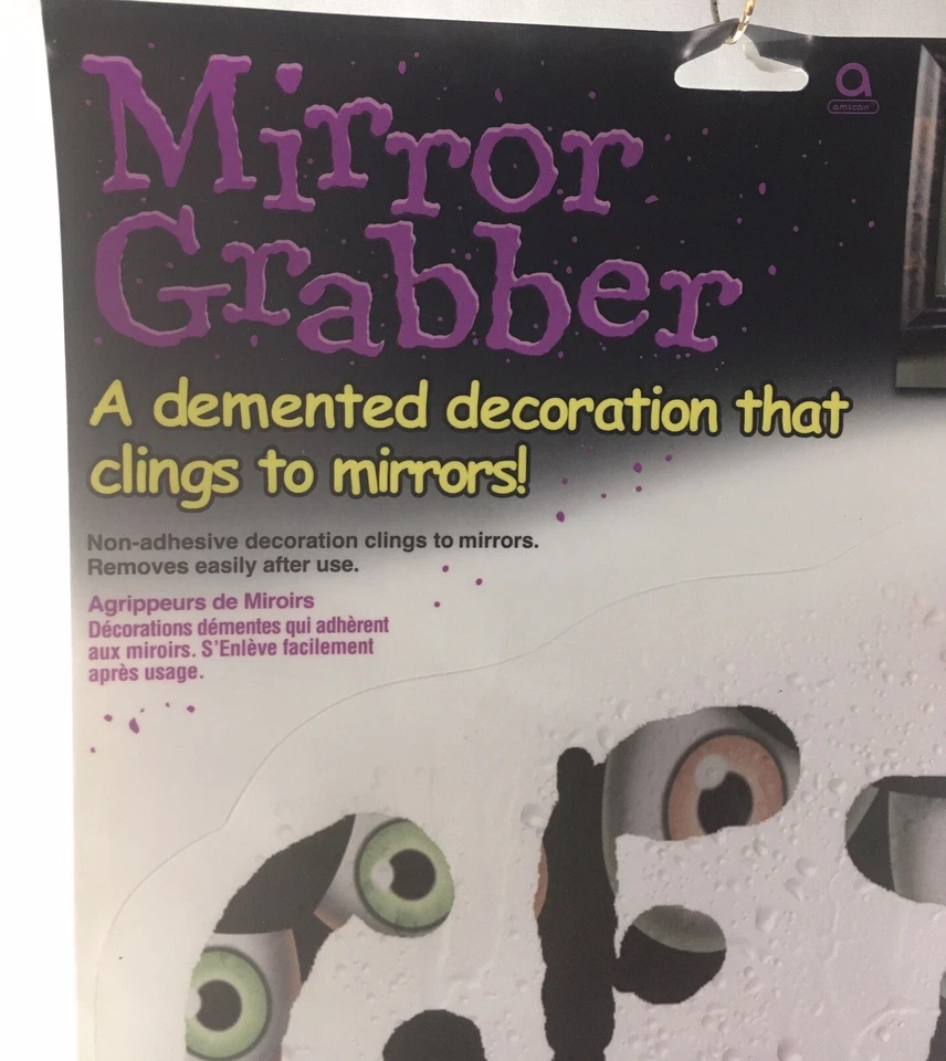 Somebody’s Watching Me Glass Mirror Grabber Skeleton Halloween Window Decoration - Image 3 of 3