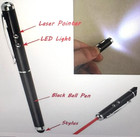 4 In 1 Pointer Stylus Pen Touch Screen Ballpoint for IPhone IPad Tablet PC BLACK
