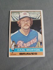 CARL MORTON 1976 Topps # 328 Baseball card ATLANTA BRAVES 76