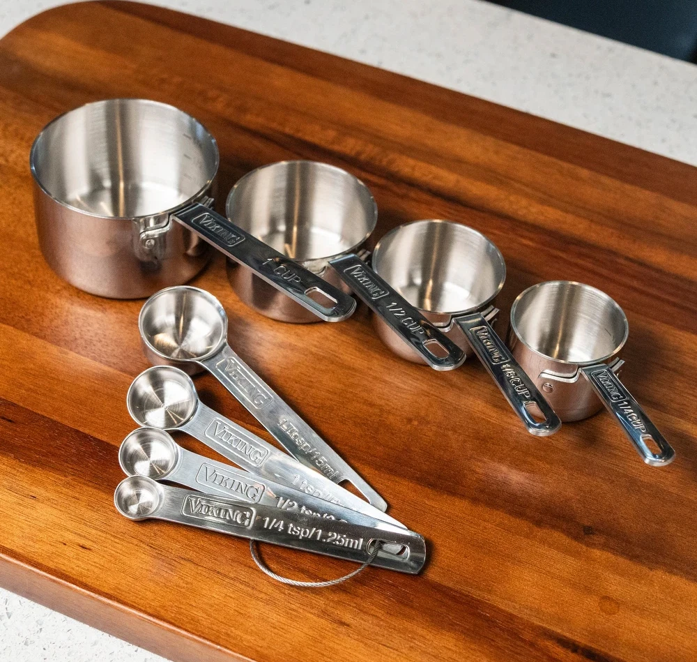 Viking Stainless-Steel Measuring Cups Set & Measuring Spoons Set - New W/TAG
Opens in a new window o