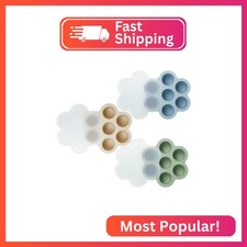 PandaEar 3 Pack Baby Food Freezer Tray with Lids, Silicone Baby Food Storage Con