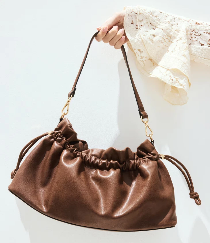 Bolso de Hombro H&M Edition 2025 Recubierto Marrón Oscuro - H&M Original Foto 2 de 4