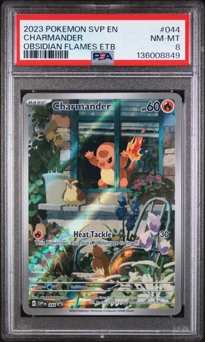2023 POKEMON SVP EN-SV BLACK STAR PROMO #044 CHARMANDER PSA 8