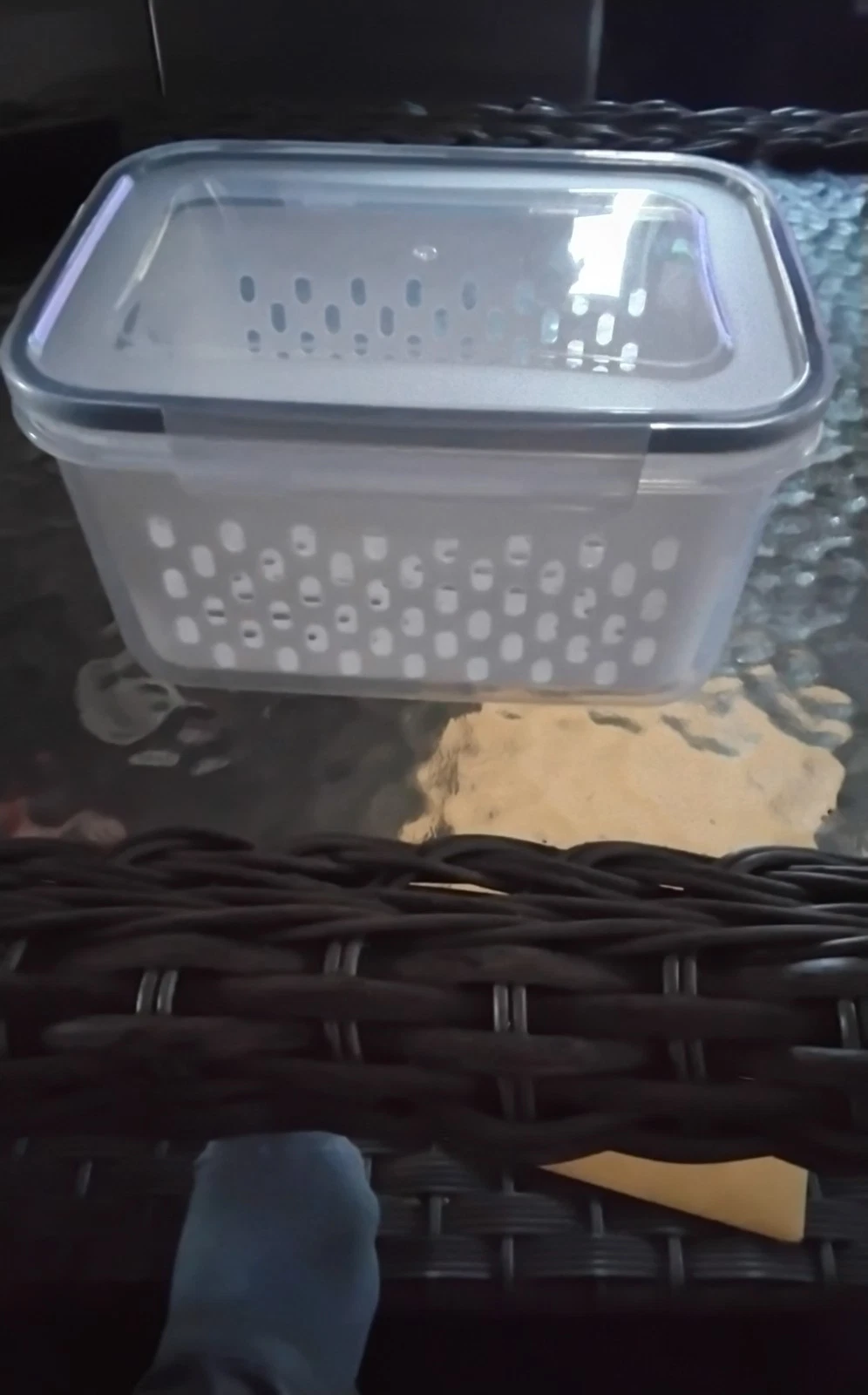 Fruit Storage Containers for Fridge with Removable Colander, Airtight Food Stora