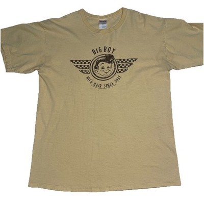 Vintage Y2K Bob s Big Boy Nice Hair Graphic T Shirt Unisex/Men Peach Size Large