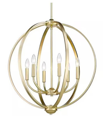 Golden Lighting Colson 6-Light Olympic Gold Globe Chandelier