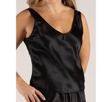 Shadowline Lingerie Satin Essentials Wide Strap Camisole Black