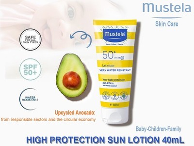 Mustela SPF50+ Very High Protection Sun Lotion Milk Baby-Children-Family (40ml)