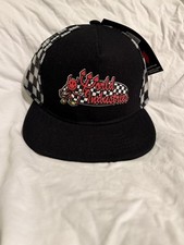 World Industries Black Trucker Hat Red Logo Skateboarding Devil Man Snapback New