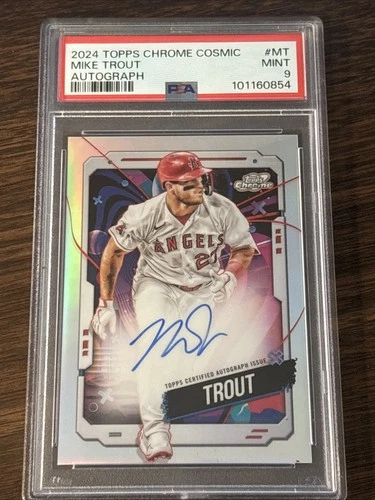 2024 Topps Cosmic Chrome Mike Trout Autograph Auto Variation CCA-MT Angels PSA 9