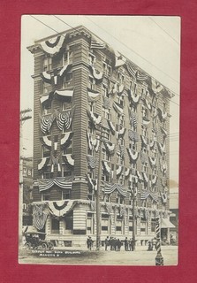 Marietta OH rppc GERMAN NATL BANK decorated for President TAFT June 1910