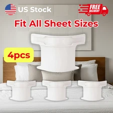 Bed Sheet Holder Straps 4PCS Heavy Duty Non Slip Mattress Grippers Clips