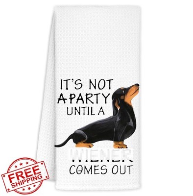 Dachshund Kitchen Towels, Funny Dog Lover Gifts, 16x24 Inch