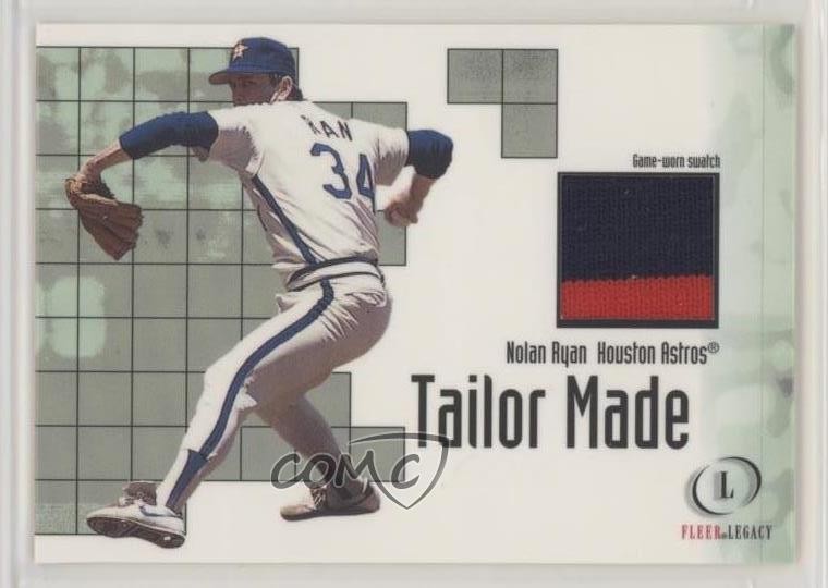 2001 Fleer Legacy Tailor Made Game-Worn Jersey Nolan Ryan HOF 3c6