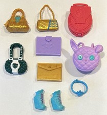 Monster High Doll Accessories Lot of 9 Purses Backpack Belt Shoes Briefcases