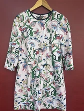 Ted Baker Dress 2 Pink Jungle Floral Shift Long Sleeve