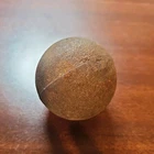 Old rusty 3 inch cast iron ball cannon craft civil welding solid heavy 3 3/4 lbs