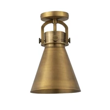 Innovations Lighting 410-1F-15-8 Newton Cone Flush Newton Cone - Brass