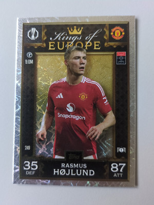 Match Attax Extra 24/25 Hojlund Kings Of Europe Manchester Champions League #249