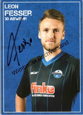 Original autograph Leon Fesser SC Paderborn // autograph signed signed signee