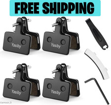 4 Pairs MTB Disc Brake Pads Resin Semi-Metallic Quiet W/ Install Kit E-Bike US