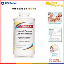 Pyrantel Pamoate Oral Suspension 50mg/mL 32oz Pinworm Treatment for Adults