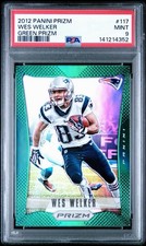 2012 Panini Prizm Green Prizm Wes Welker #117 PSA 9 Patriots