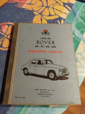 Rover P4 60 75 90 105 1950-1959 Werks-Werkstatthandbuch sehr guter Zustand GRATISVERSAND Nr. 4100