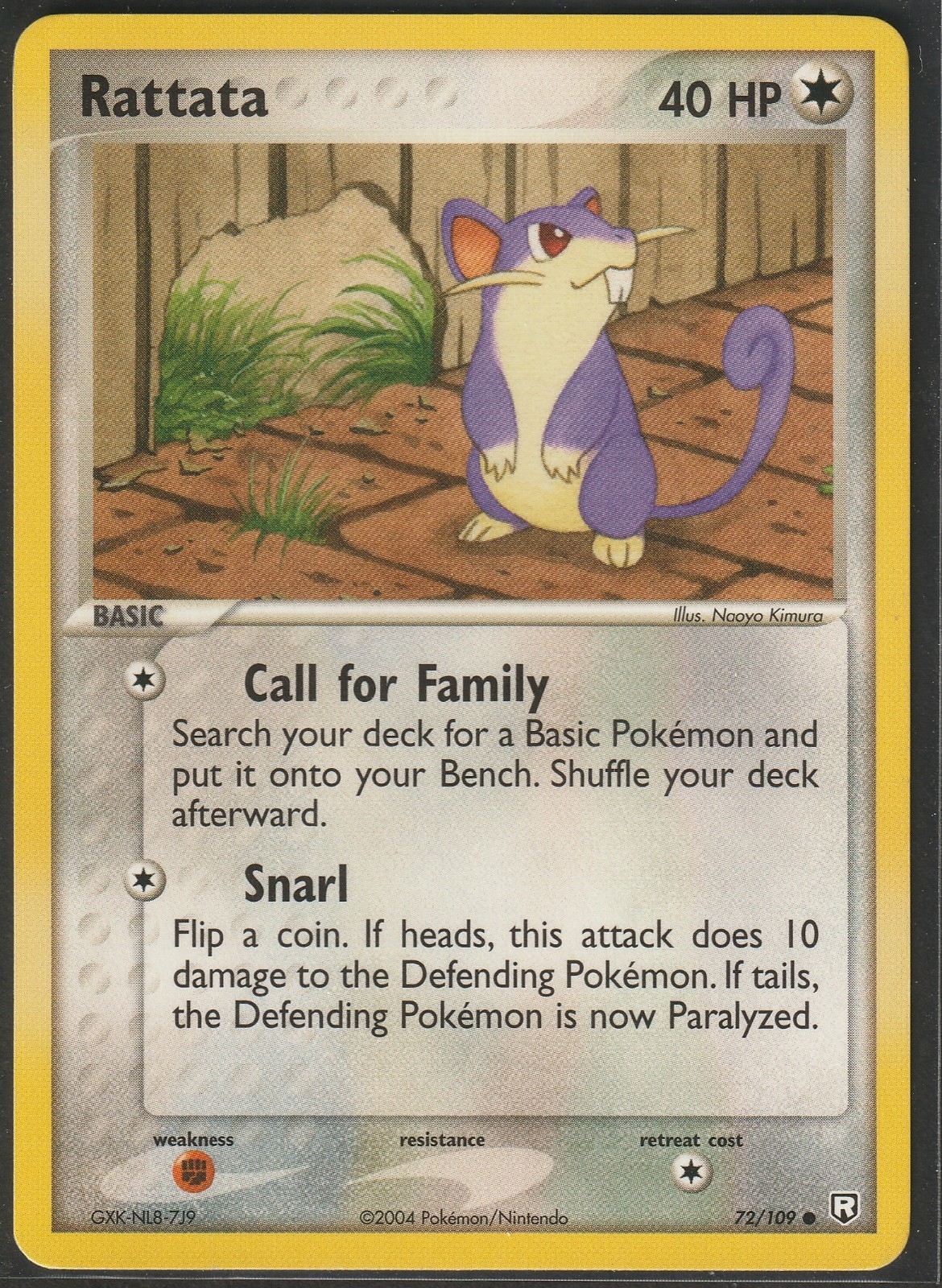 Rattata 72/109 EX Team Rocket Returns Pokemon TCG NM