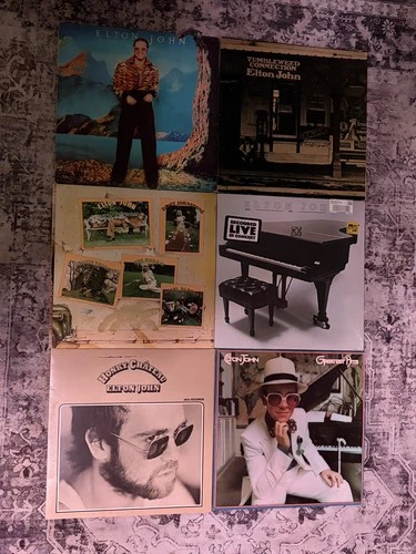 Lot of 6 Original Elton John Vinyl Albums