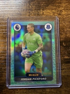 2026 Topps Merlin EPL - Jordan Pickford #89 Aqua Refractor /199 - Everton