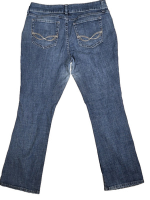 Lee Riders Jeans Women's Midrise Bootcut 14 M Blue Denim Stretch