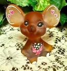 Fenton/WVG***AMBER SATIN VALENTINE MOUSE FIGURINE***Limited to 5...2026