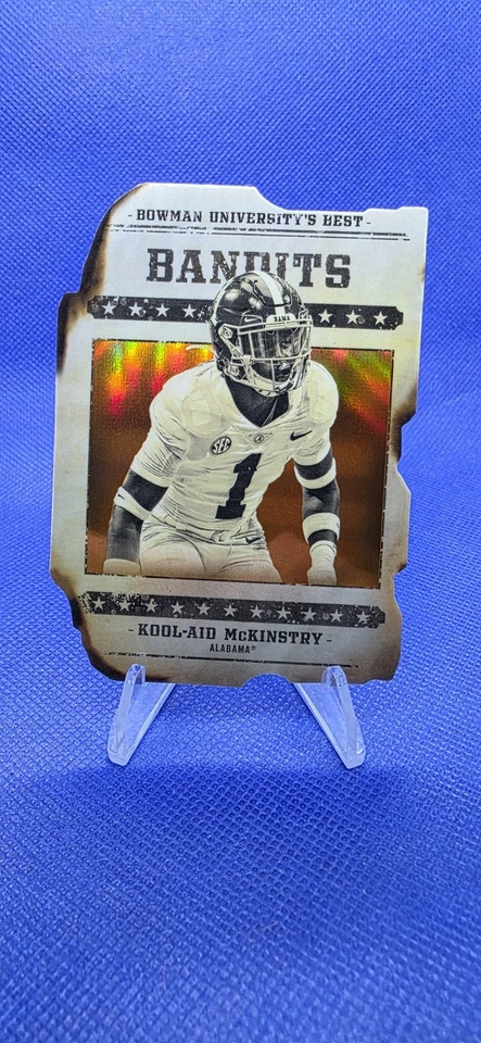 Kool-Aid McKinstry 2022 Bowman U Bandits orange refractor # 19/25 & base - Image 3 of 4