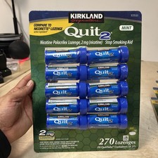 Kirkland Signature Quit2 2mg Lozenge Mint 270 Count. Exp.01/2027