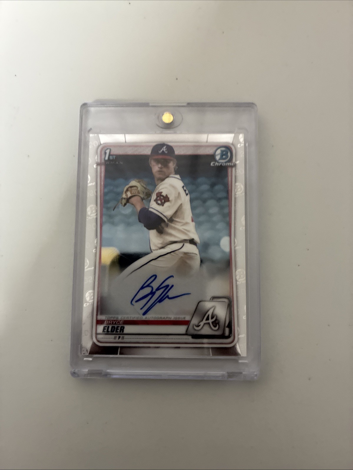 2020 Bowman Draft - Chrome Draft Picks Autographs Bryce Elder #CDA-BE (AU, RC)