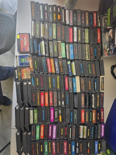 Vintage Lot Of over 175 Authentic Atari Games Coleco vision Untested Odyssey