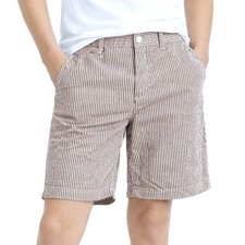 Polo Ralph Lauren Boys 12 Tan White Seersucker Chino Shorts Summer Preppy