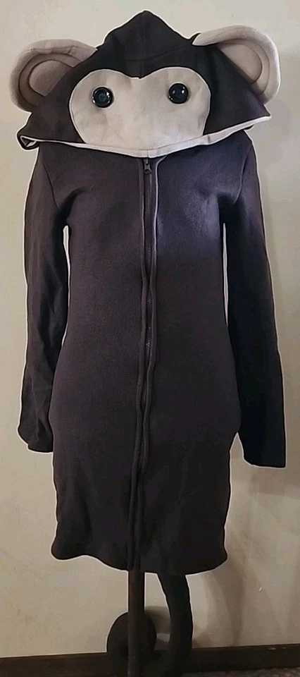 Leg Avenue 舒适猴子连帽连衣裙带尾巴女式服装 S 码性感舒适 — 第 2/4 张图片