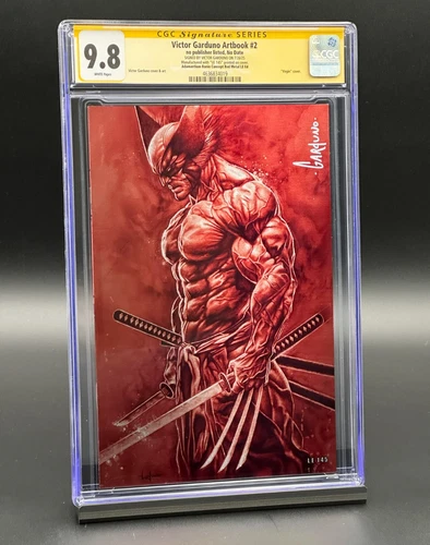 Victor Garduno Artbook #2 CGC 9.8 SS Wolverine Adamantium Ronin RED METAL /300