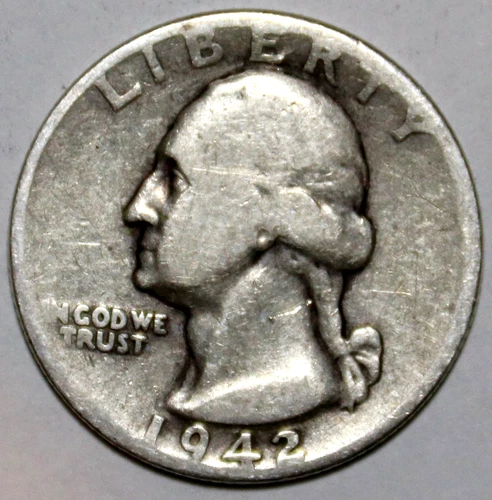 1942-D Washington Quarter - Very Good - #0408EA