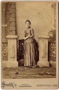 STRIPED DRESS ZANESVILLE OHIO CABINET CARD eBay