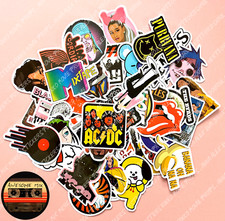 50 Pop Rock Music Scrapbook Stickers (Design 2) - Laptop, Books, Cases, Desks