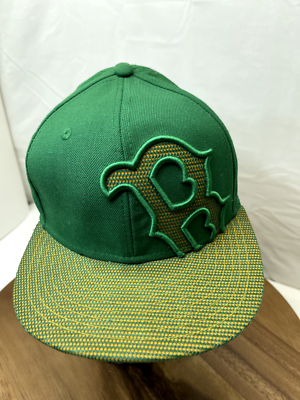 Boston Red Sox Hat Cap 59Fifty Fitted 7 1/4 Green/Gold