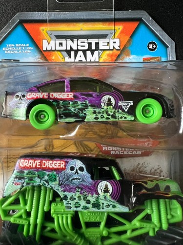 Spin Master Monster Grave Digger & Race Car Walmart Esclusiva - Foto 3 di 4
